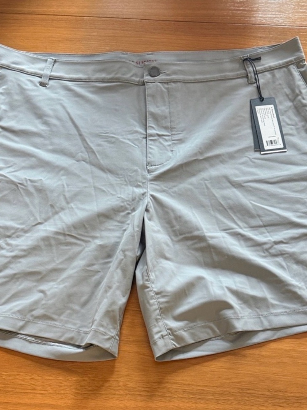 RHONE Light Gray Flat Front Shorts